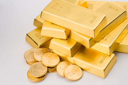 Gold Coins and Ingots alternate text for this image