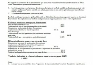 À quoi ressemble un relevé conforme à 31-103?