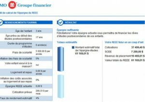 Outil de calcul de l’épargne du REEE – BMO Groupe financier