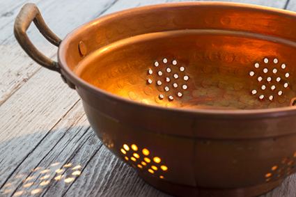 Colander copper alternate text for this image