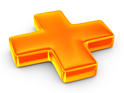 Sign plus on white background. isolated 3D image alternate text for this image