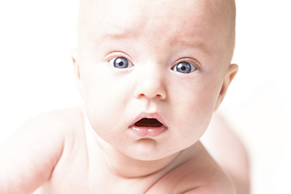 Cute Baby Boy Isolated on White alternate text for this image