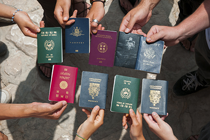 International friendship and passports alternate text for this image