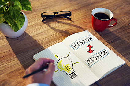 Businessman Motivation Vision Mission Ideas Creativity Concept alternate text for this image