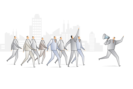 Groupe_Leader_Porte-Voix_Releve_Montrer_Chemin_Formation_425 alternate text for this image