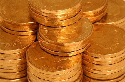 golden dollar coins in stacks alternate text for this image