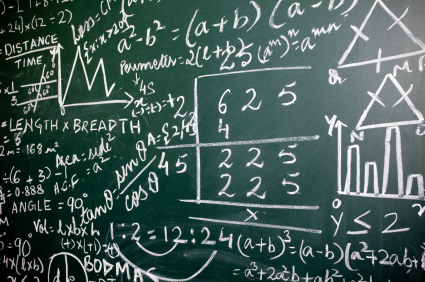 Mathematics Problems on a Greenboard alternate text for this image