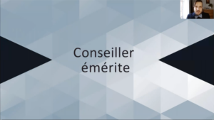 Qui est le conseiller émérite de 2020 ?