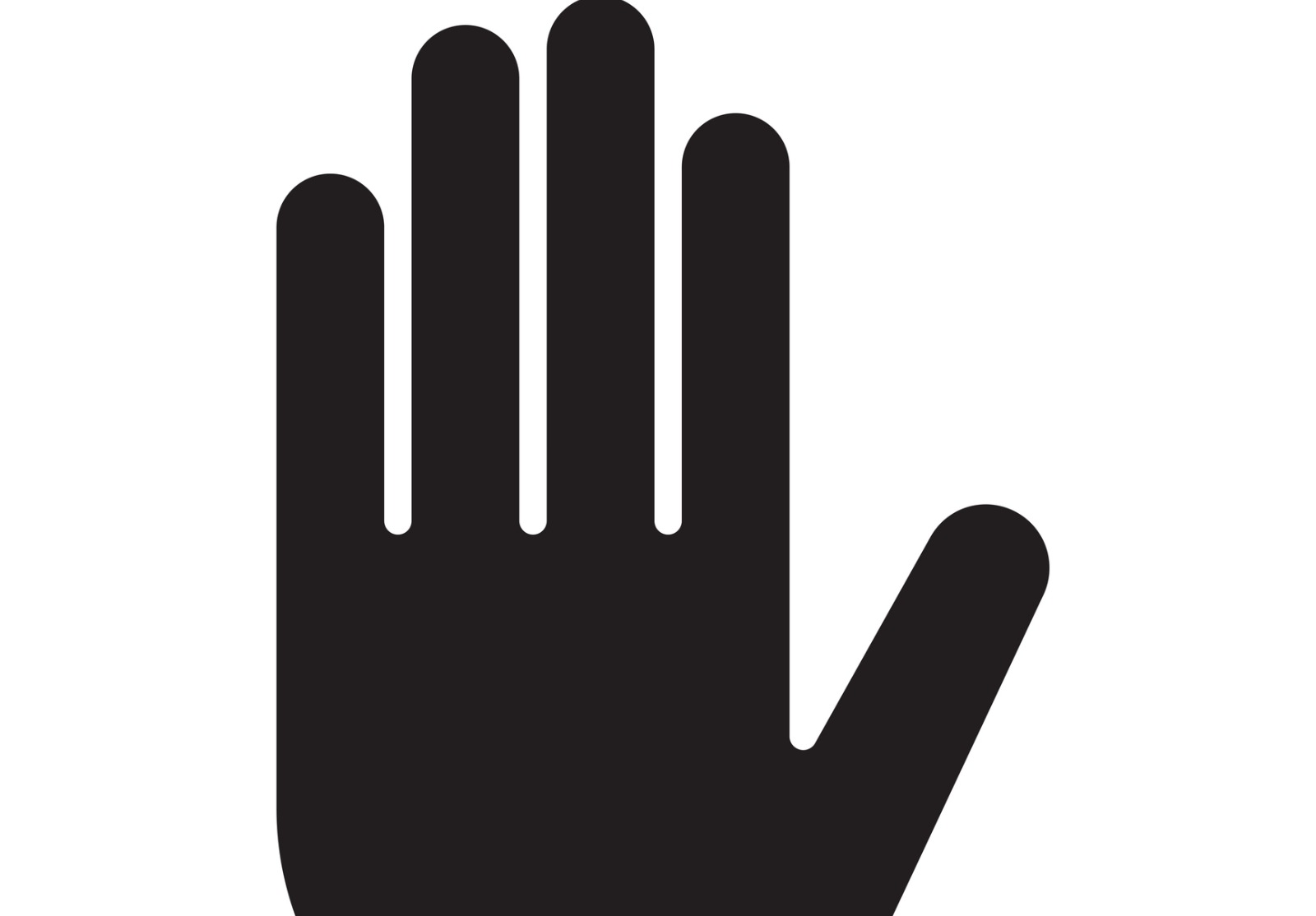 Icône de silhouette de main